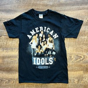 American Idol Live Tour 2008 Black Short Sleeve T-shirt